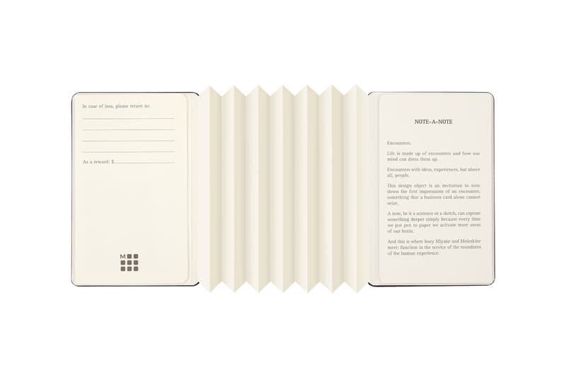 Issey Miyake Moleskine NOTE-A-NOTE Release Info