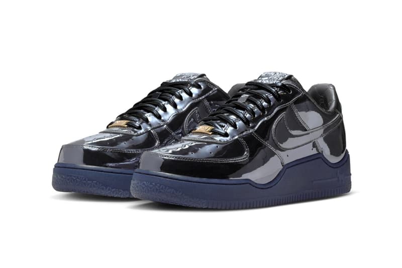 The LeBron James x Nike Air Force 1 Low "New York" Is Receiving a General Release" Black/Black/Metallic Gold IO6129-001