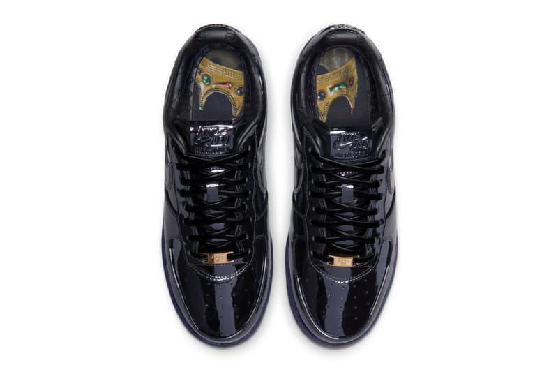 The LeBron James x Nike Air Force 1 Low "New York" Is Receiving a General Release" Black/Black/Metallic Gold IO6129-001