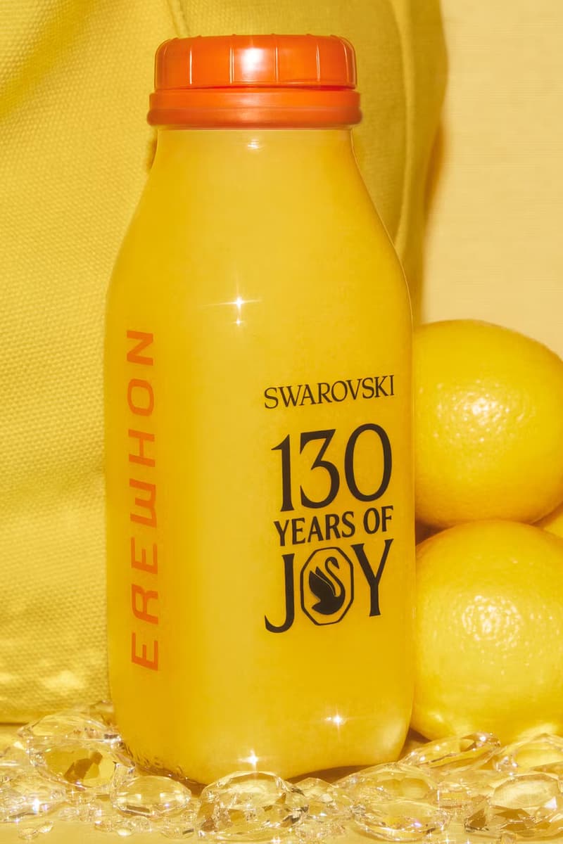 Swarovski Celebrates 130 Years With Signature Erewhon Bag and Juice Collaboration studded crystals