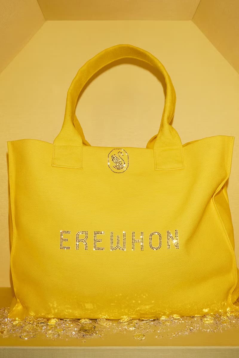 Swarovski Celebrates 130 Years With Signature Erewhon Bag and Juice Collaboration studded crystals