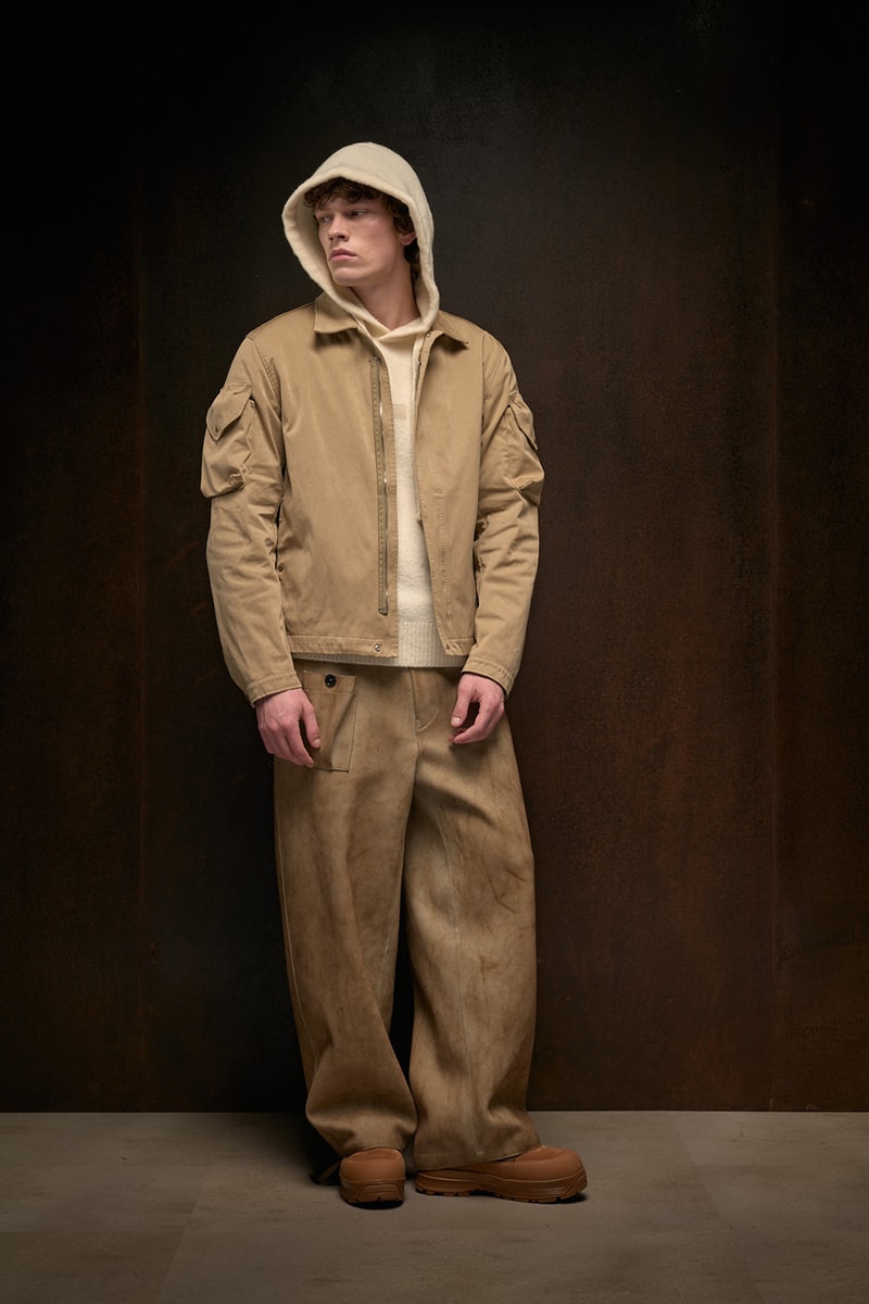 ten c fall winter 2025 collection anorak ojj fabric liam gallagher skye anorak new mens suit cyclone parka desert sienna rust orange