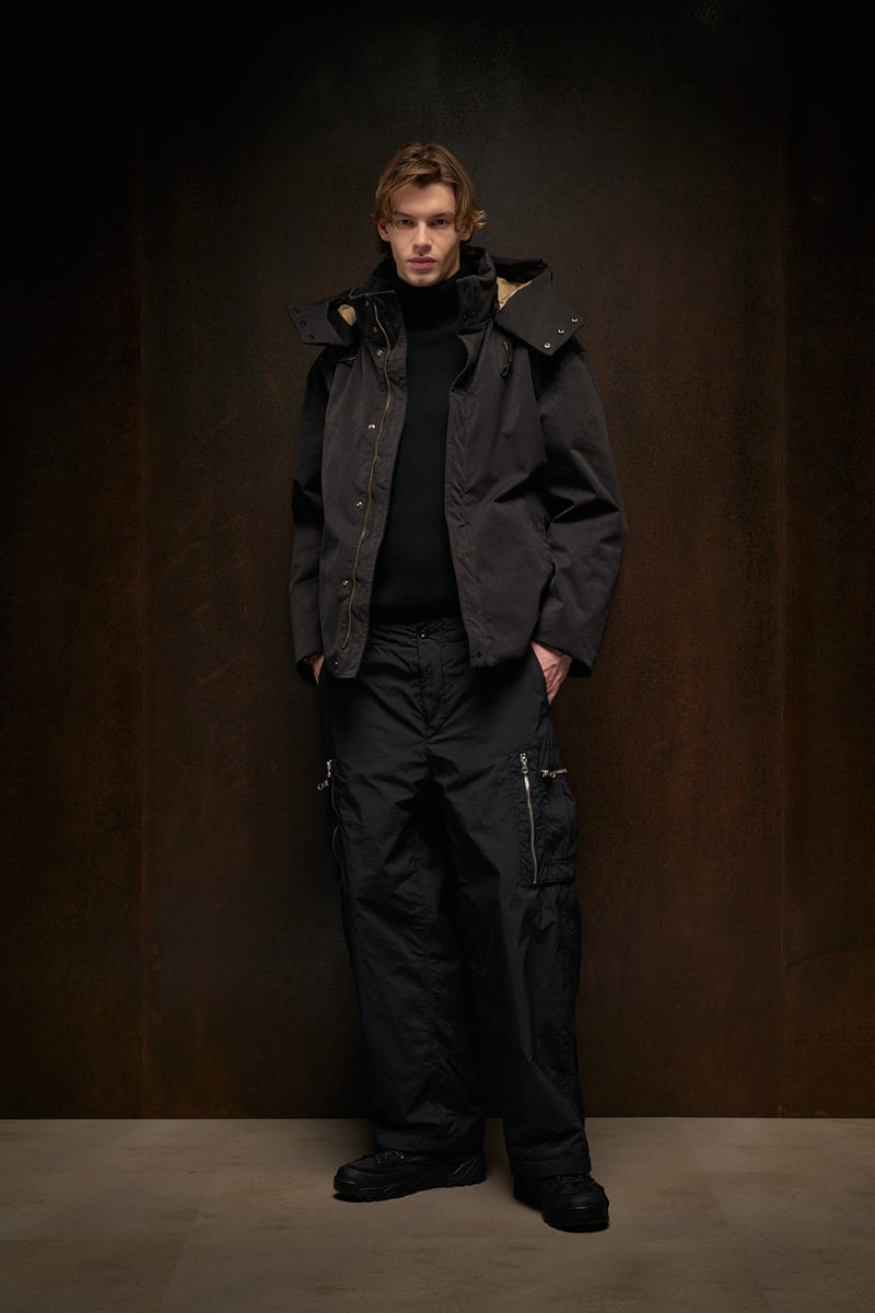 ten c fall winter 2025 collection anorak ojj fabric liam gallagher skye anorak new mens suit cyclone parka desert sienna rust orange