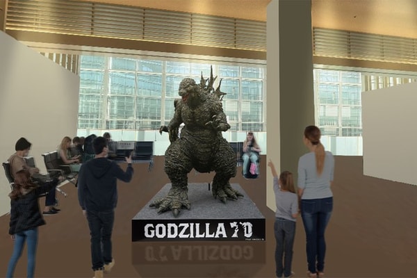 Godzilla Monument Tokyo Haneda Airport International Terminal 