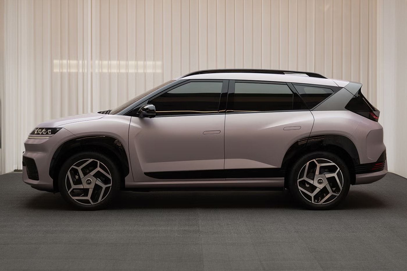 Hyundai ELEXIO electric SUV interior with a 27-inch 4K screen and Dolby Atmos audio for the China market