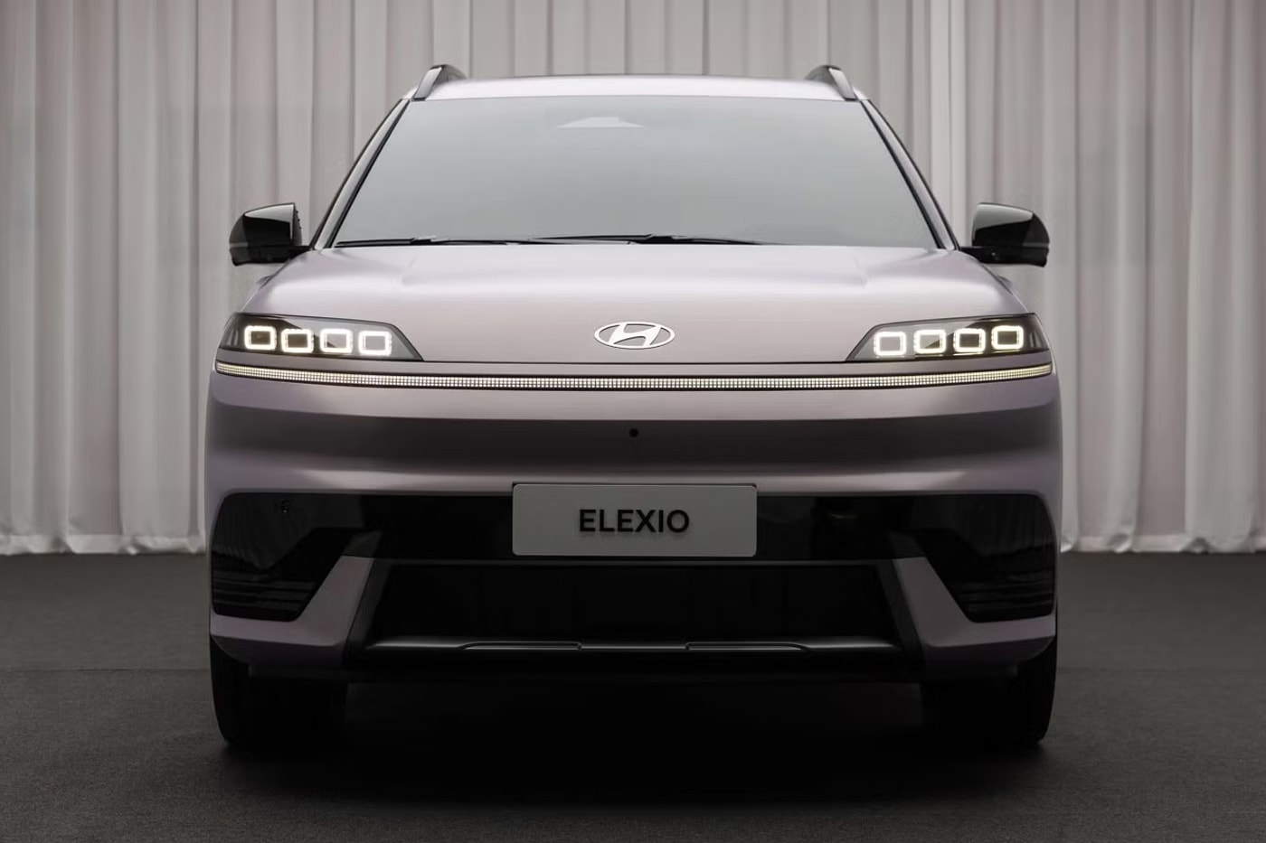 Hyundai ELEXIO electric SUV interior with a 27-inch 4K screen and Dolby Atmos audio for the China market