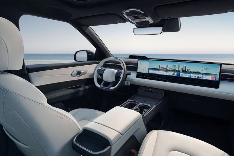 Hyundai ELEXIO electric SUV interior with a 27-inch 4K screen and Dolby Atmos audio for the China market