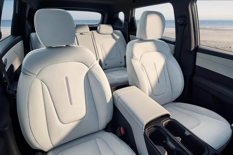 Hyundai ELEXIO electric SUV interior with a 27-inch 4K screen and Dolby Atmos audio for the China market