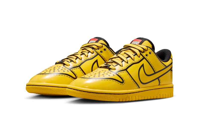 LEGO x Nike Dunk Low “Tour Yellow” GS Release Info Tour Yellow/Black-Volt grade school collaboration 