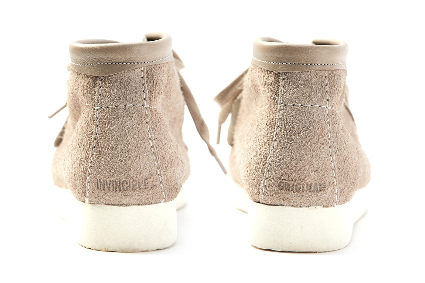 INVINCIBLE  x CLARKS ORIGINALS “Wallabee Reimagined” Release Info Collaboration Taupe Black