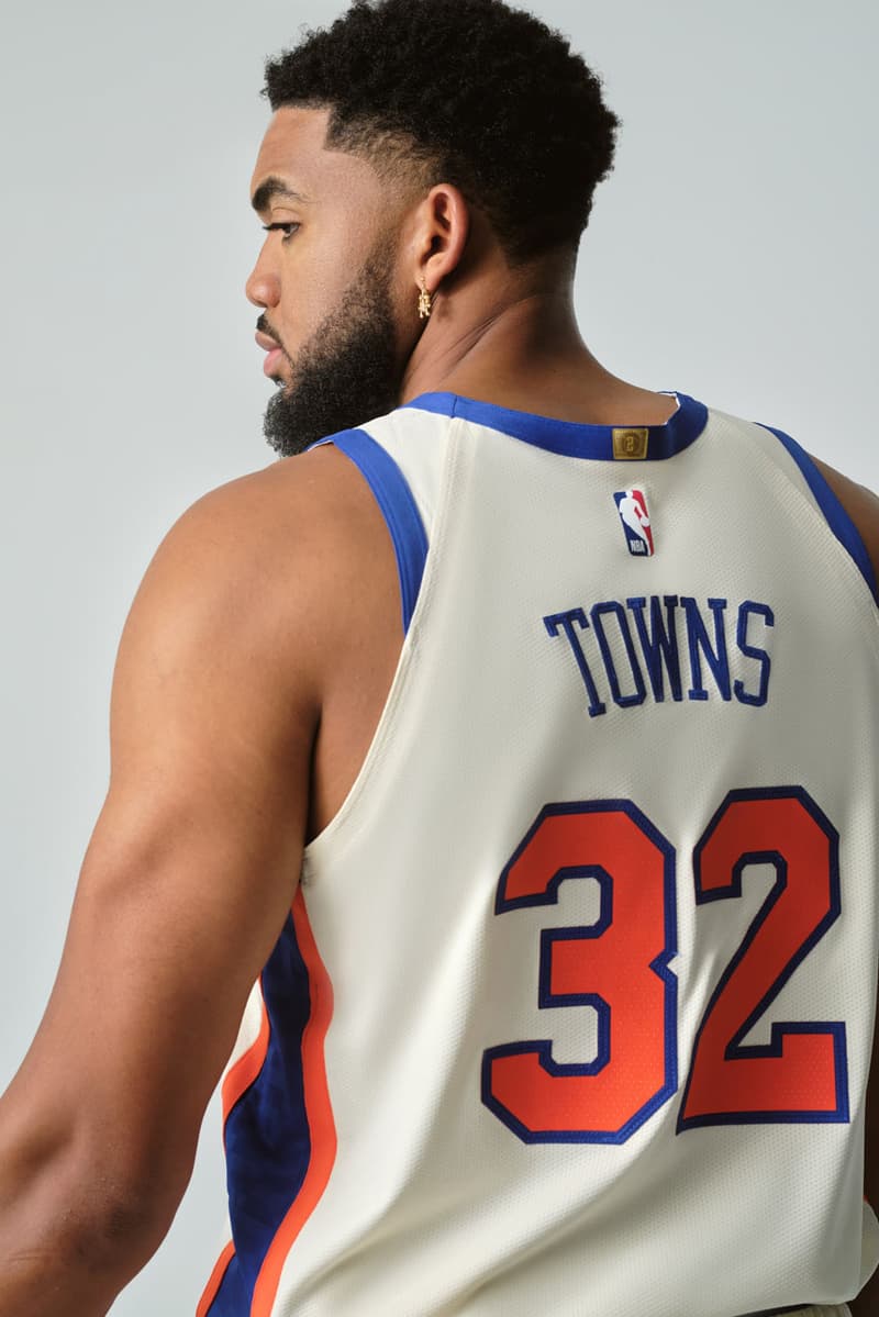The Full Kith x New York Knicks 2025 Lookbook Has Landed collaboration release info footwear karl anthony towns kat basketball nyc jordan clarkson patrick ewing bernard king coach captain release info season msg ronnie feig price 