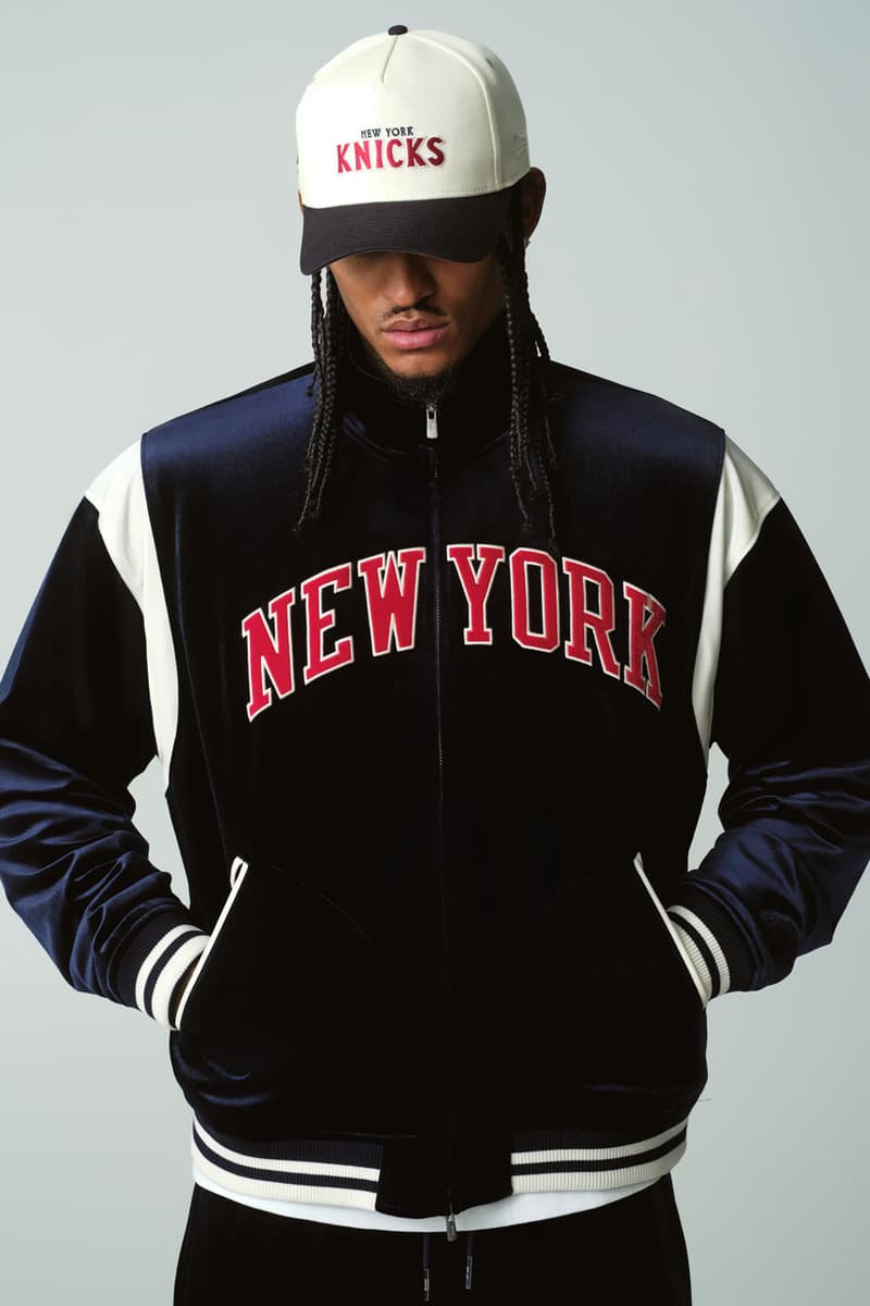The Full Kith x New York Knicks 2025 Lookbook Has Landed collaboration release info footwear karl anthony towns kat basketball nyc jordan clarkson patrick ewing bernard king coach captain release info season msg ronnie feig price 
