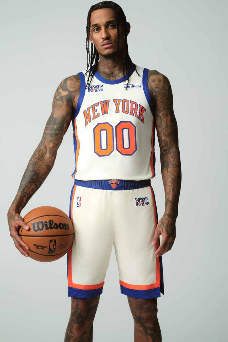 The Full Kith x New York Knicks 2025 Lookbook Has Landed collaboration release info footwear karl anthony towns kat basketball nyc jordan clarkson patrick ewing bernard king coach captain release info season msg ronnie feig price 