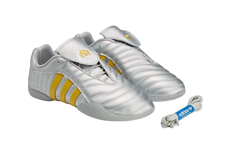 Miaou adidas Collection 2025 adidas Taekwondo Mei Elite Silver Metallic Collegiate Navy Hazy Yellow HP7196 adidas Taekwondo Boot Core Black JG9121 Release Info collaboration