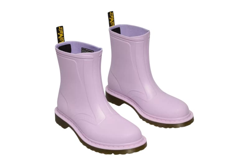 Dr. Martens 1460 Rain Boots "Yellow" "Black" "Olive" "Lilac" Release Info