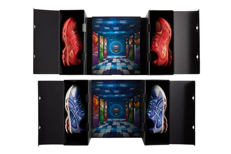 Kith Marvel vs Capcom ASICS Collection Gel-Nimbus 10.1 Iron Man vs Mega Man MVC012398 Gel-Kayano 12.1 Captain America vs Guile MVC011298 Gel-Kayano 14 Ryu 1203B011-100 Gel-Kayano 14 Wolverine 1203B058-001 Release Info