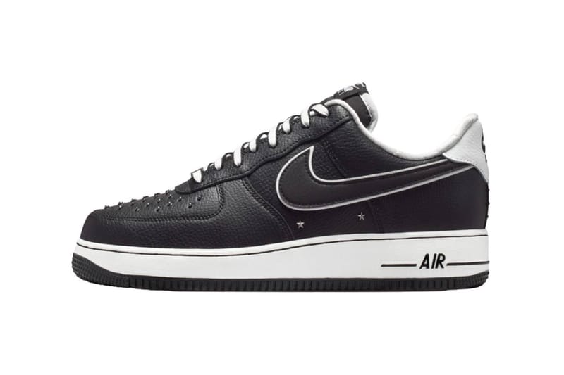 white black and silver air force 1