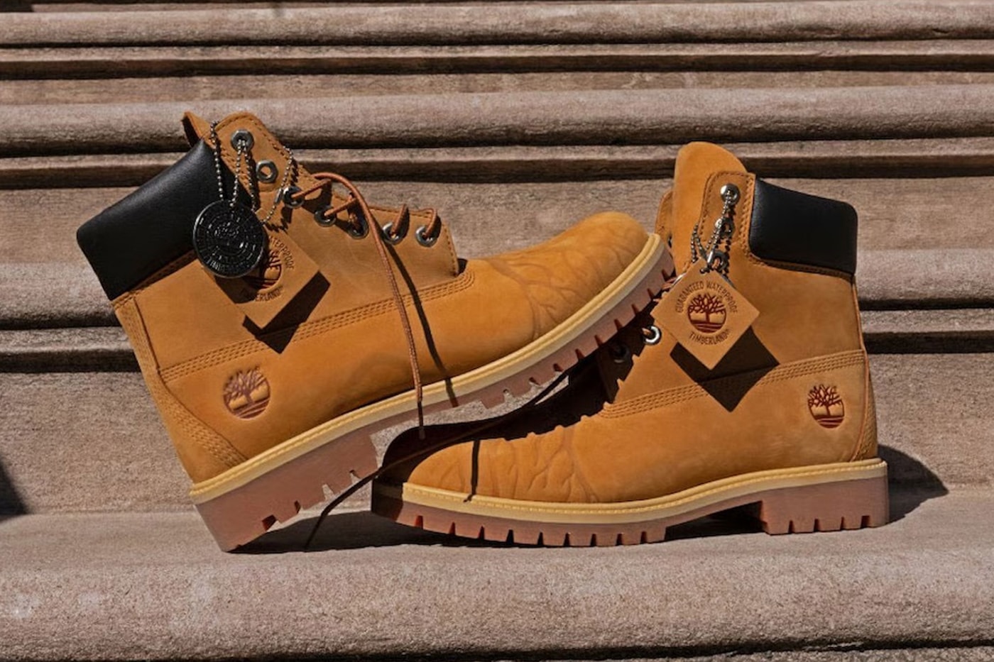 Timberland & Snipes Unveil The “Rooted in Concrete” Collaboration Timberland’s iconic yellow boot Kelley Walton, CMO of SNIPES USA The Notorious B.I.G. and Nas