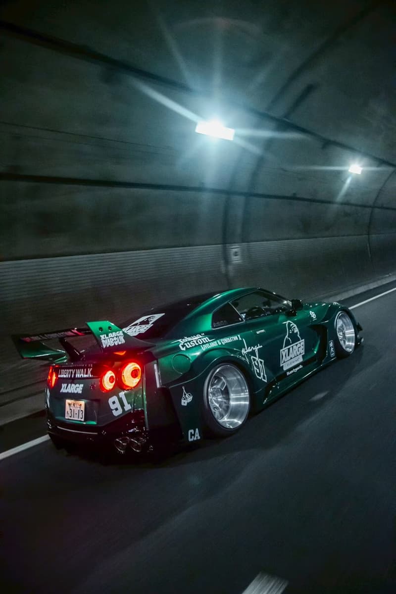 XLARGE LIBERTY WALK Custom Nissan GT-R Car Automotive Body Wrap Apparel T-shirts Skateboard Decks Mini Collector Items 