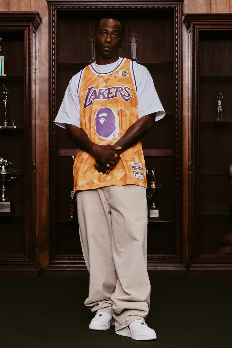 BAPE® x Mitchell & Ness NBA Collection Is Where Streetwear Meets Hardwood Brooklyn Nets, Phoenix Suns, Los Angeles Lakers, and New York Knicks