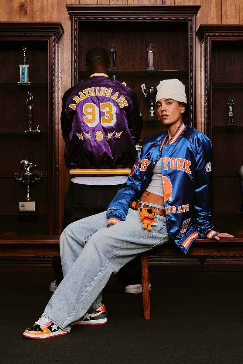 BAPE® x Mitchell & Ness NBA Collection Is Where Streetwear Meets Hardwood Brooklyn Nets, Phoenix Suns, Los Angeles Lakers, and New York Knicks