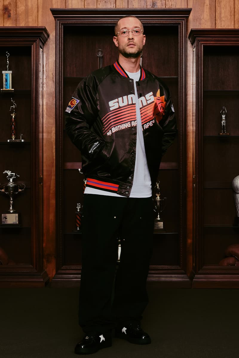 BAPE® x Mitchell & Ness NBA Collection Is Where Streetwear Meets Hardwood Brooklyn Nets, Phoenix Suns, Los Angeles Lakers, and New York Knicks