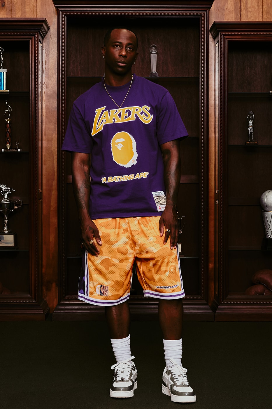 BAPE® x Mitchell & Ness NBA Collection Is Where Streetwear Meets Hardwood Brooklyn Nets, Phoenix Suns, Los Angeles Lakers, and New York Knicks