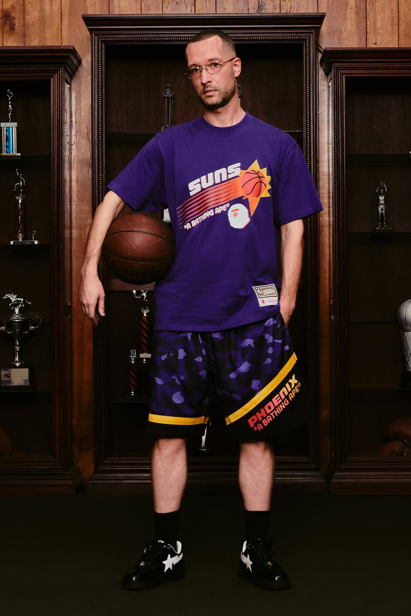 BAPE® x Mitchell & Ness NBA Collection Is Where Streetwear Meets Hardwood Brooklyn Nets, Phoenix Suns, Los Angeles Lakers, and New York Knicks