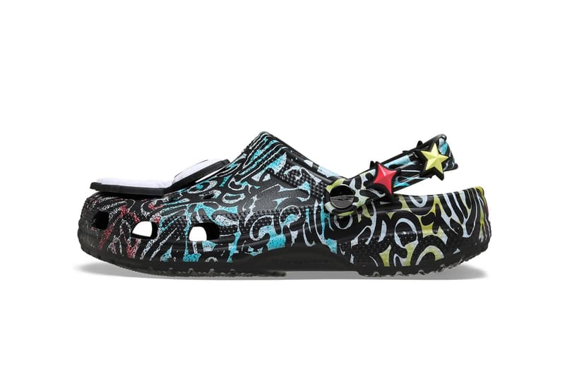 The Slawn x Crocs Classic Clog Has Arrived 211084-001 black/multi color graffiti street art