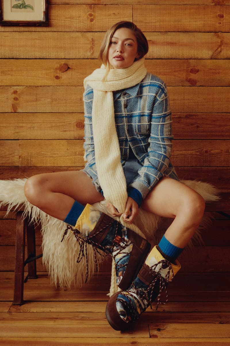 Guest in Residence Gigi Hadid Moon Boot Winter Resort Collection Collaboration Release Info