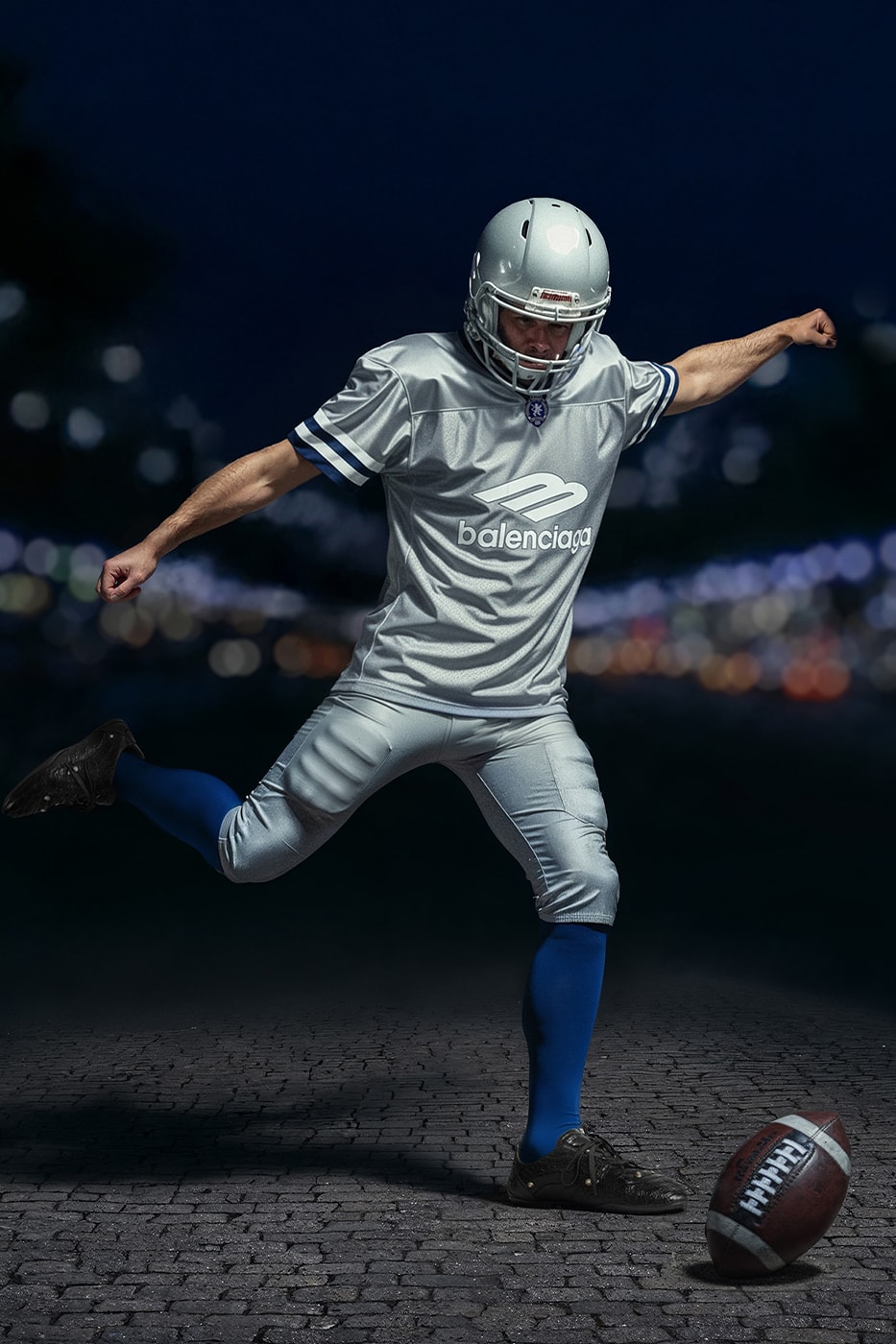 Balenciaga Spring 2026 Football Series Collection Release american football clothing jerseys satin shorts tracksuits