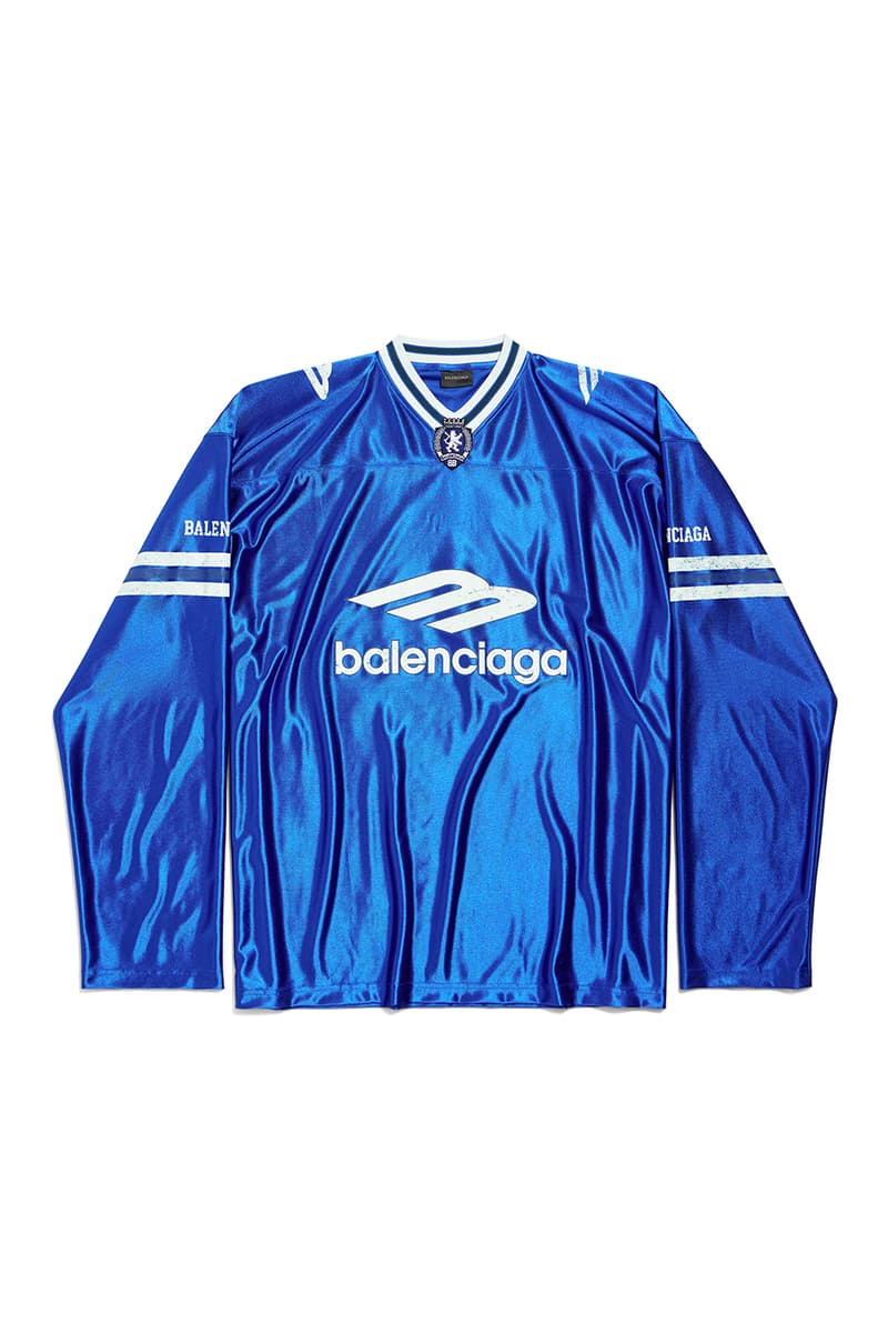 Balenciaga Spring 2026 Football Series Collection Release american football clothing jerseys satin shorts tracksuits