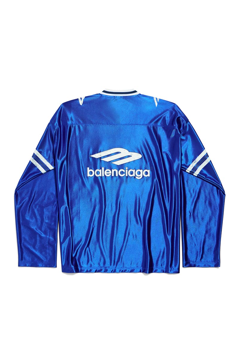 Balenciaga Spring 2026 Football Series Collection Release american football clothing jerseys satin shorts tracksuits