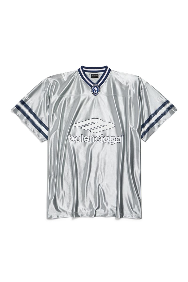 Balenciaga Spring 2026 Football Series Collection Release american football clothing jerseys satin shorts tracksuits