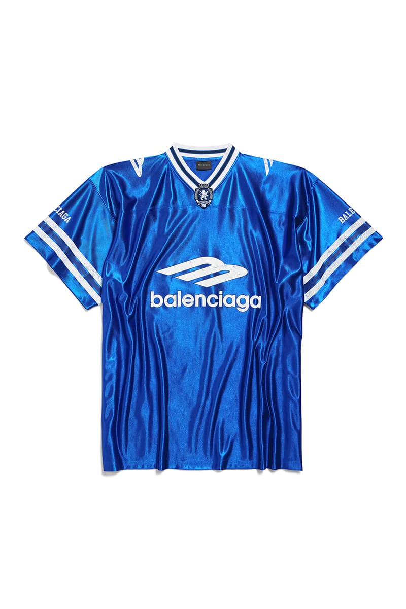 Balenciaga Spring 2026 Football Series Collection Release american football clothing jerseys satin shorts tracksuits