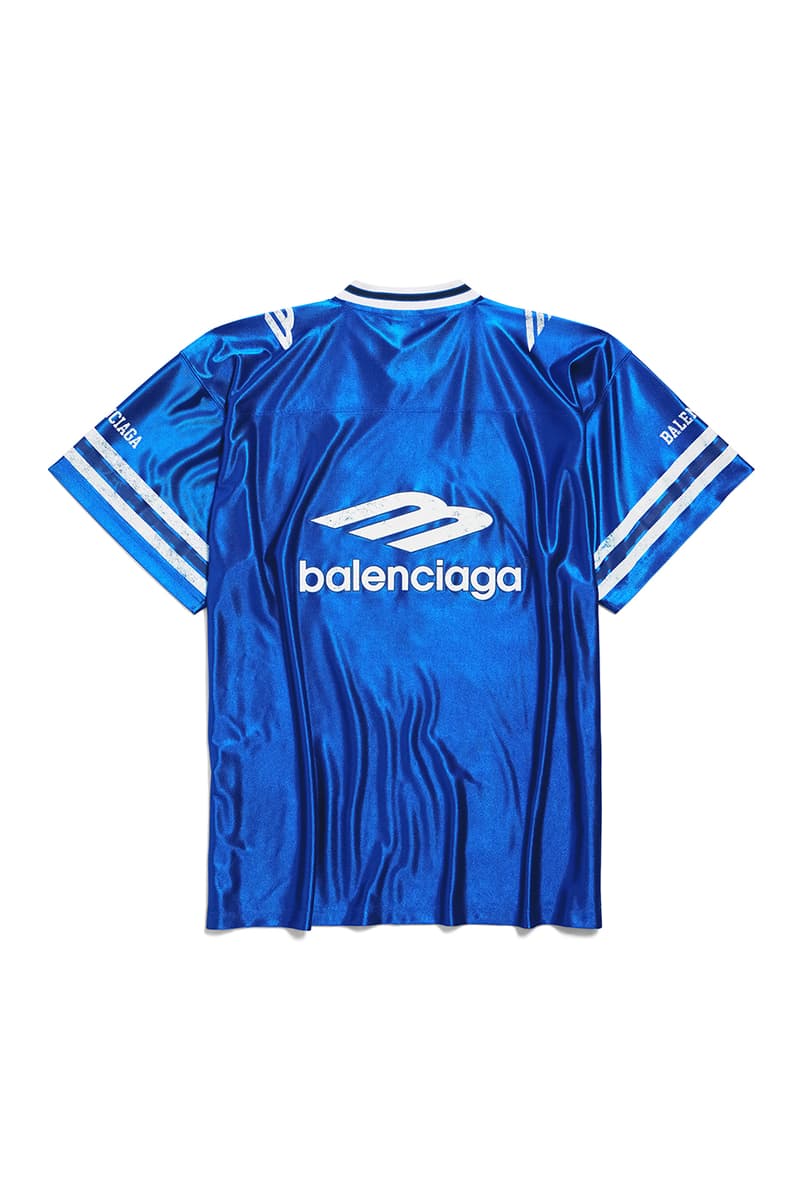 Balenciaga Spring 2026 Football Series Collection Release american football clothing jerseys satin shorts tracksuits