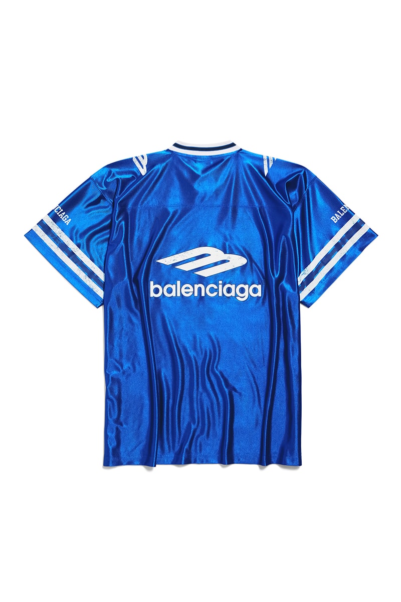 Balenciaga Spring 2026 Football Series Collection Release american football clothing jerseys satin shorts tracksuits