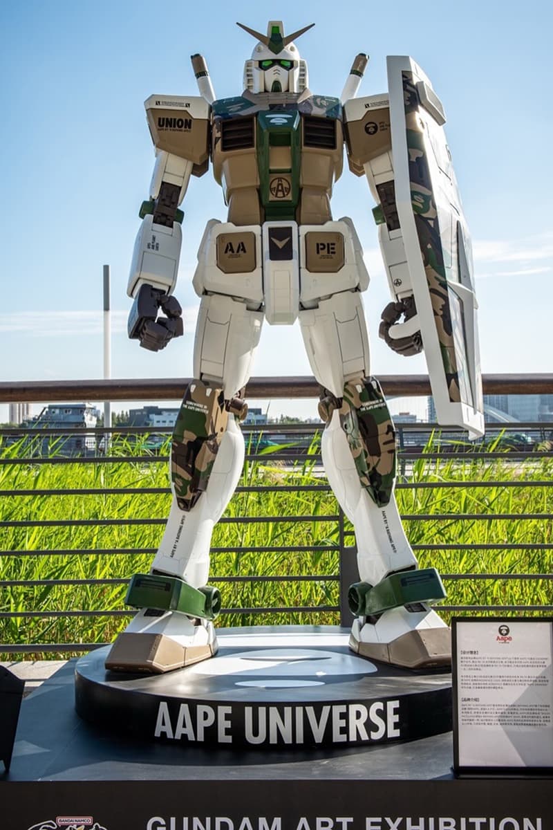 BAPE® and Bandai Namco Unveil Colossus Gundam Statues shanghai aape milo statues