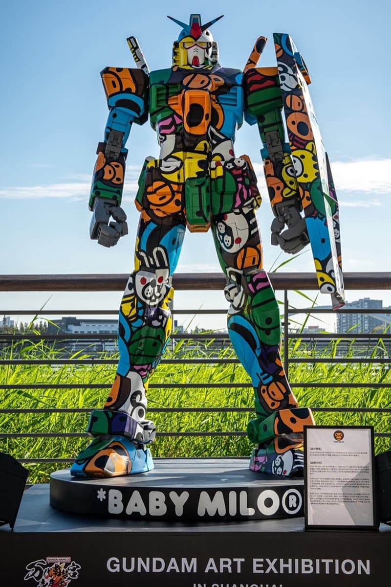BAPE® and Bandai Namco Unveil Colossus Gundam Statues shanghai aape milo statues