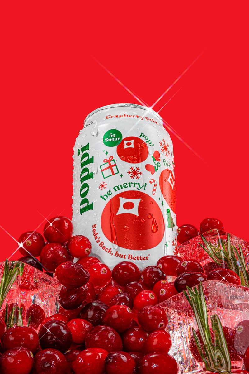 poppi holiday 2025 hypebae prebiotic soda cranberry fizz ginger fizz virtual party 