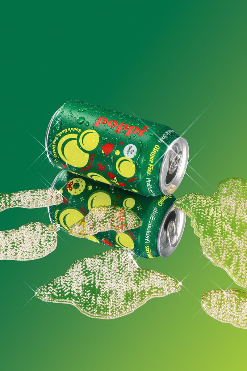 poppi holiday 2025 hypebae prebiotic soda cranberry fizz ginger fizz virtual party 