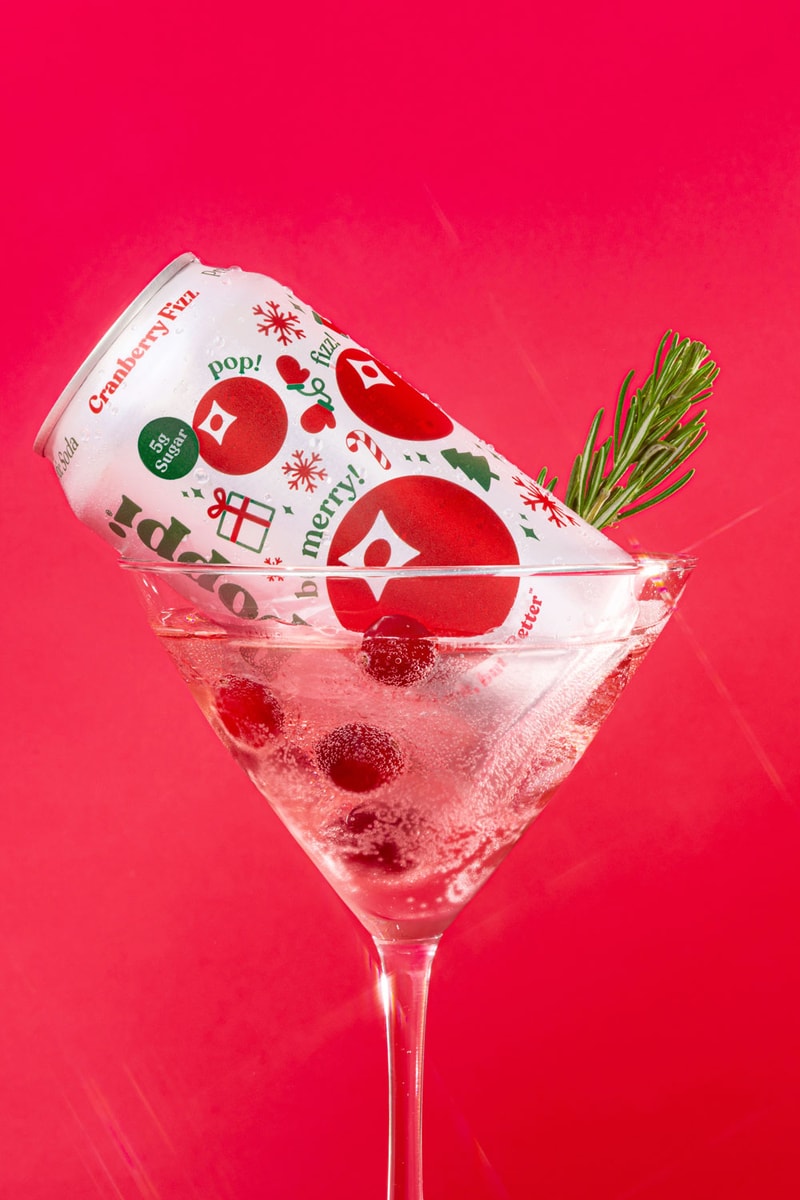 poppi holiday 2025 hypebae prebiotic soda cranberry fizz ginger fizz virtual party 