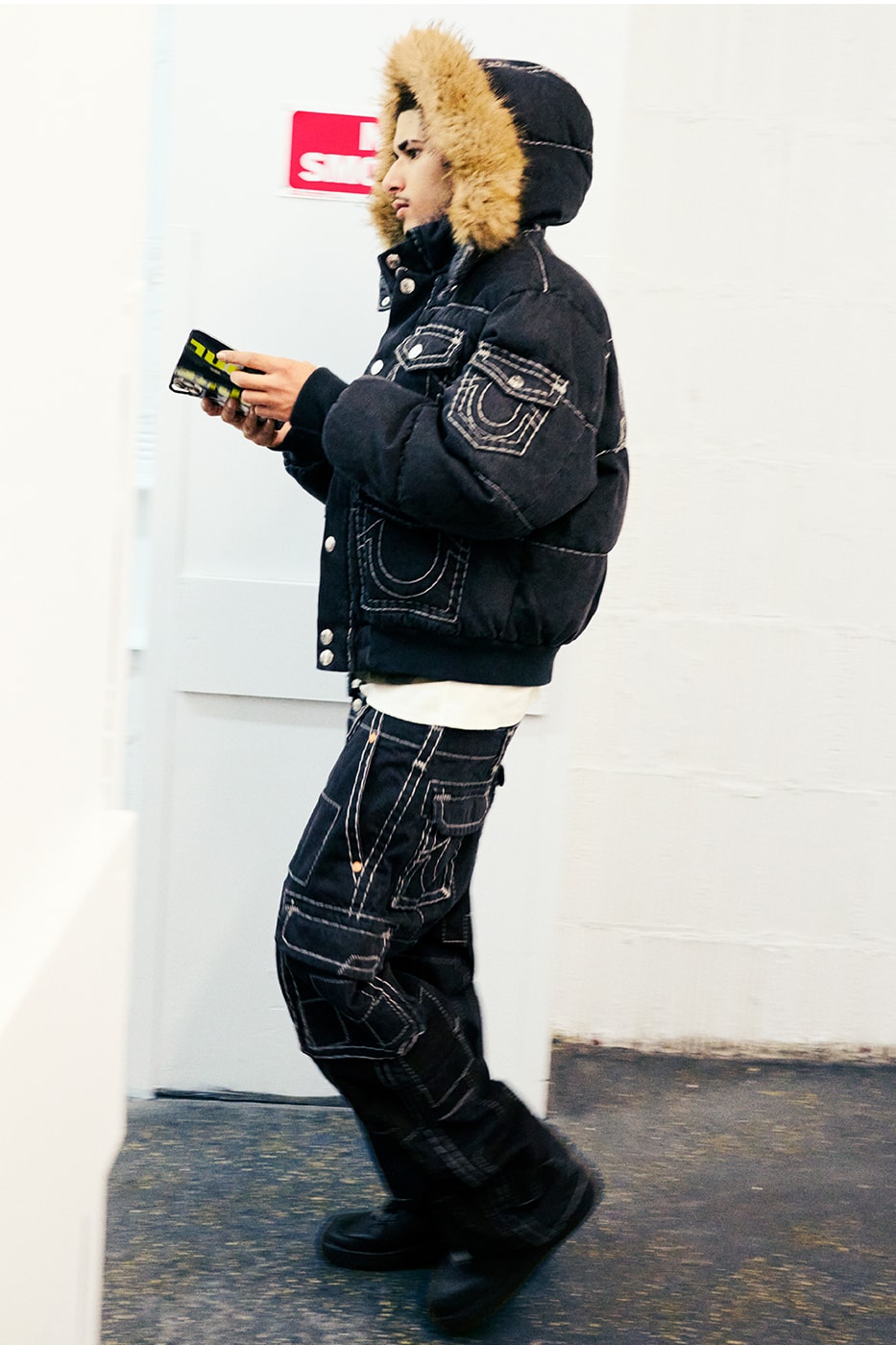 Supreme x True Religion Fall 2025 Collaboration denim jeans release info Leather Trucker Jacket, Puffer Jacket, L/S Shirt, Polo, Zip Up Hooded Sweatshirt, Leather Pant, Cargo Pant, Sweatpant, Earflap 5-Panel, 6-Panel and Beanie