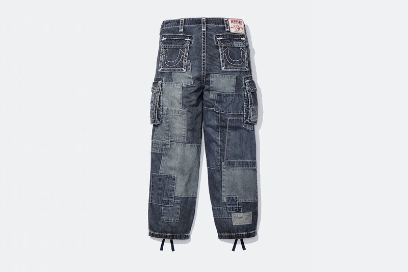 Supreme x True Religion Fall 2025 Collaboration denim jeans release info Leather Trucker Jacket, Puffer Jacket, L/S Shirt, Polo, Zip Up Hooded Sweatshirt, Leather Pant, Cargo Pant, Sweatpant, Earflap 5-Panel, 6-Panel and Beanie