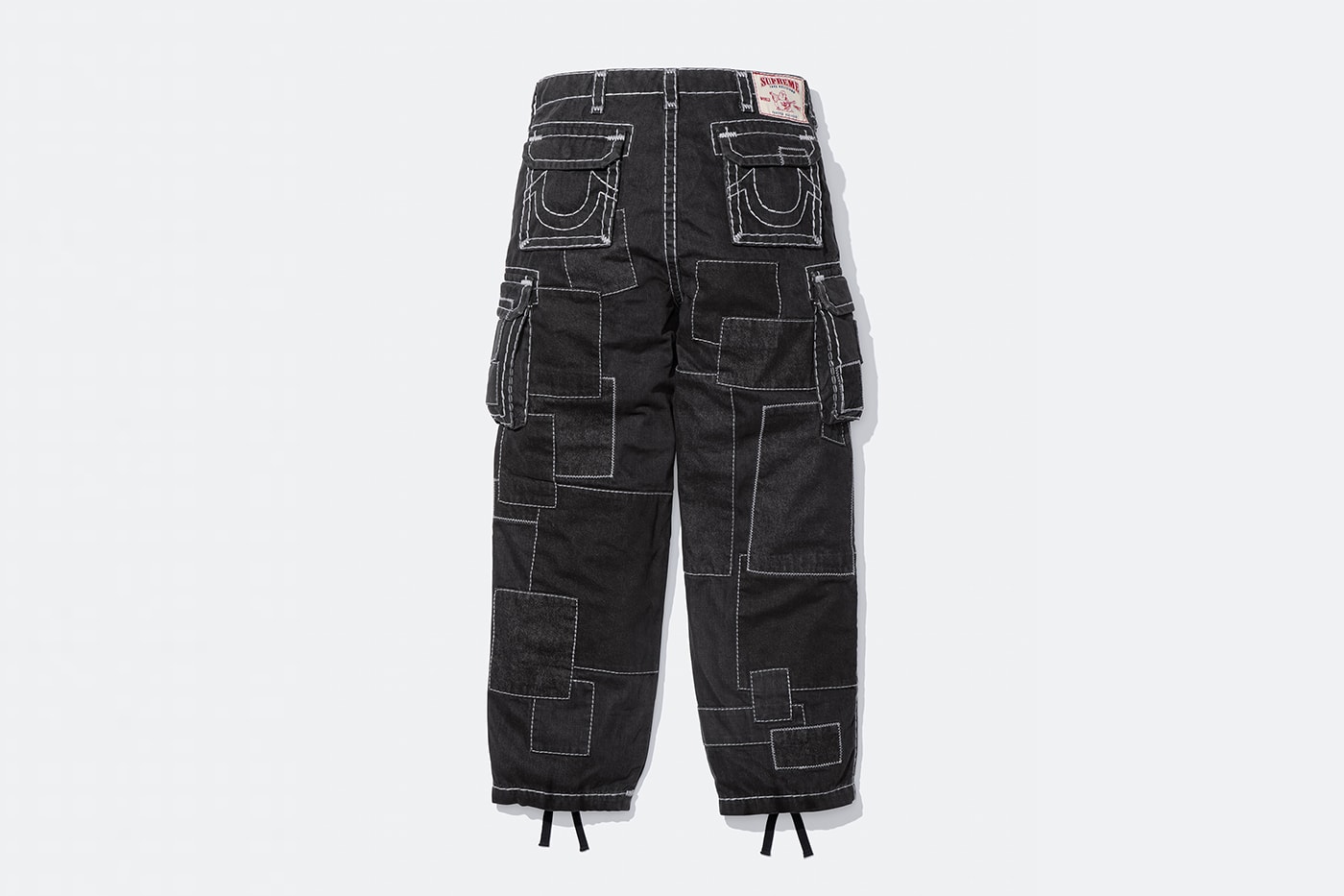Supreme x True Religion Fall 2025 Collaboration denim jeans release info Leather Trucker Jacket, Puffer Jacket, L/S Shirt, Polo, Zip Up Hooded Sweatshirt, Leather Pant, Cargo Pant, Sweatpant, Earflap 5-Panel, 6-Panel and Beanie