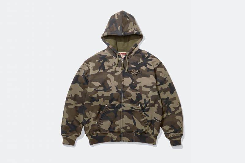 Supreme x True Religion Fall 2025 Collaboration denim jeans release info Leather Trucker Jacket, Puffer Jacket, L/S Shirt, Polo, Zip Up Hooded Sweatshirt, Leather Pant, Cargo Pant, Sweatpant, Earflap 5-Panel, 6-Panel and Beanie