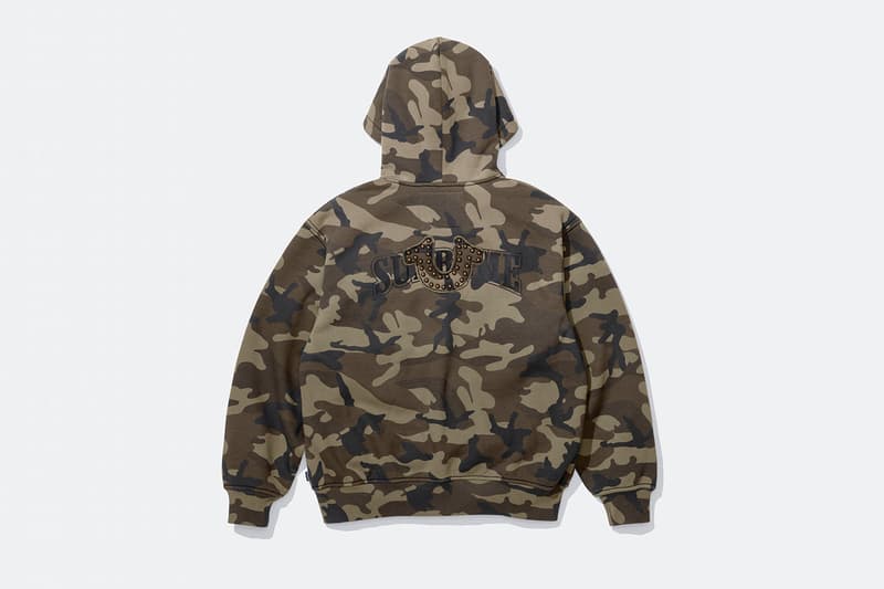 Supreme x True Religion Fall 2025 Collaboration denim jeans release info Leather Trucker Jacket, Puffer Jacket, L/S Shirt, Polo, Zip Up Hooded Sweatshirt, Leather Pant, Cargo Pant, Sweatpant, Earflap 5-Panel, 6-Panel and Beanie