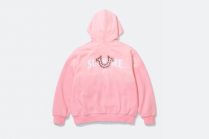 Supreme x True Religion Fall 2025 Collaboration denim jeans release info Leather Trucker Jacket, Puffer Jacket, L/S Shirt, Polo, Zip Up Hooded Sweatshirt, Leather Pant, Cargo Pant, Sweatpant, Earflap 5-Panel, 6-Panel and Beanie