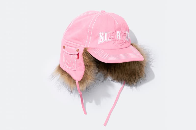 Supreme x True Religion Fall 2025 Collaboration denim jeans release info Leather Trucker Jacket, Puffer Jacket, L/S Shirt, Polo, Zip Up Hooded Sweatshirt, Leather Pant, Cargo Pant, Sweatpant, Earflap 5-Panel, 6-Panel and Beanie