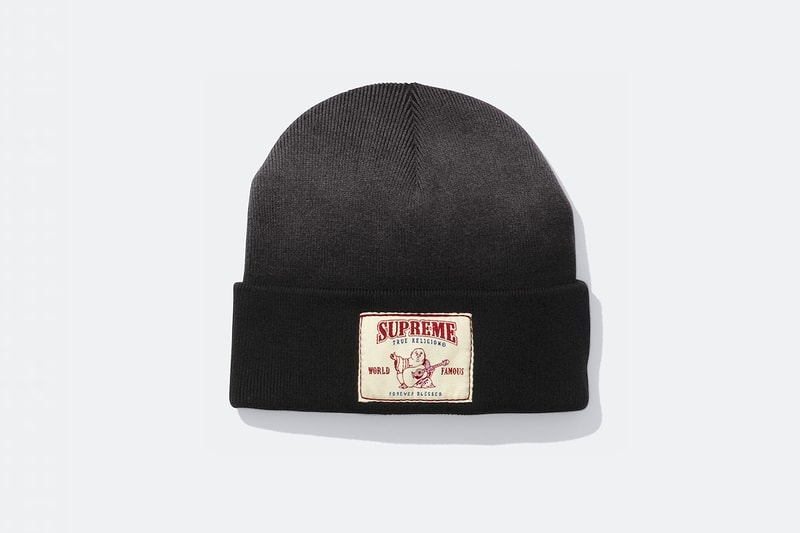 Supreme x True Religion Fall 2025 Collaboration denim jeans release info Leather Trucker Jacket, Puffer Jacket, L/S Shirt, Polo, Zip Up Hooded Sweatshirt, Leather Pant, Cargo Pant, Sweatpant, Earflap 5-Panel, 6-Panel and Beanie